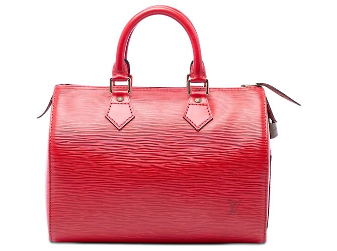 Louis Vuitton Red Epi Speedy 25