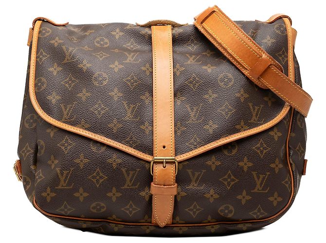 Louis Vuitton Marrom Monogram Saumur 35