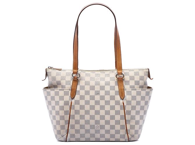 Louis Vuitton White Damier Azur Totally PM Weiß