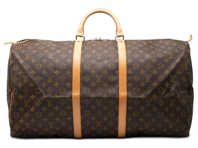 Louis Vuitton Marrom Monogram Keepall 60