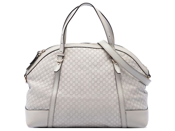Bolsa Gucci White Large Microguccissima Nice Dome Satchel Branco