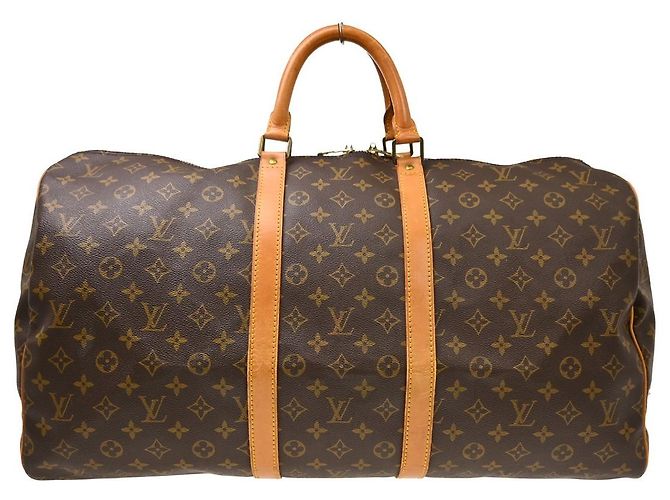 Louis Vuitton Keepall Canvas 55 Marrone