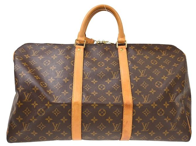 Louis Vuitton Keepall Canvas 50 Castaño