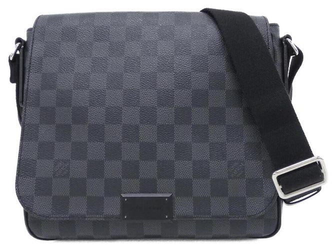 Louis Vuitton Damier Graphite District PM Shoulder Bag Damier ebene