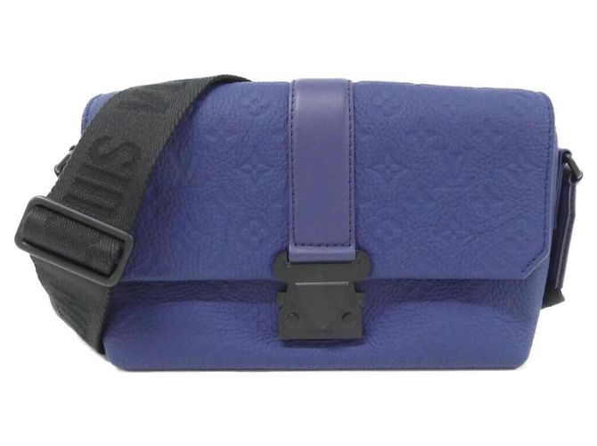Borsa Messenger Louis Vuitton Taurillon Monogram S Cape Blu