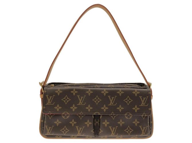 Louis Vuitton Monogram Viva Cite MM Shoulder Bag Brown