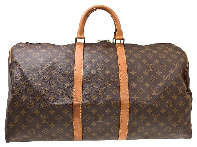 Louis Vuitton Keepall Canvas 55 Brown