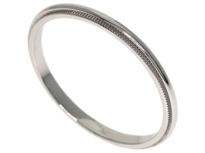 Anello a fascia in platino Milgrain Tiffany & Co.