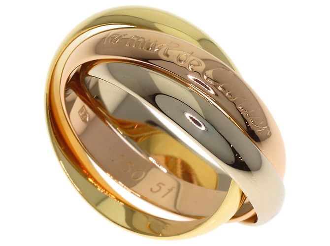 Anello Cartier Trinity in oro rosa bianco e giallo 18K