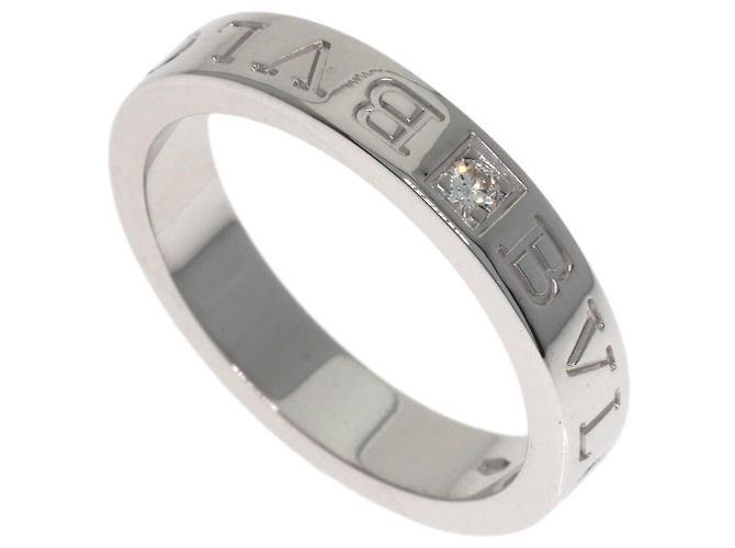 Bulgari Anel Bvlgari Double Logo com Diamantes
