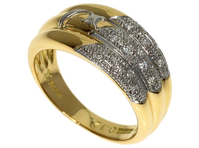 Céline Anillo Diamond Celine en platino y oro amarillo de 18K