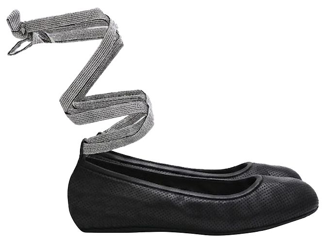 Ballerine con lacci D-Journey in pelle nera Dior Nero