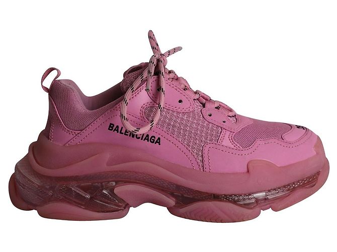 Balenciaga Triple S Sneaker aus rosa Polyester Pink