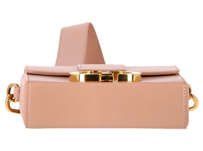 Bolsa Dior Micro 30 Montaigne Flap em couro de bezerro rosa