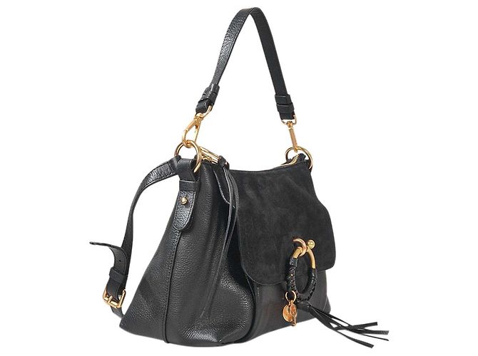 See by Chloé Borsa Hobo Joan - See By Chloe - Black - Pelle Nero