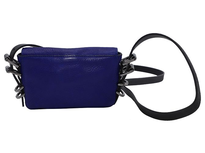 Mini borsa Mila in pelle blu Mulberry
