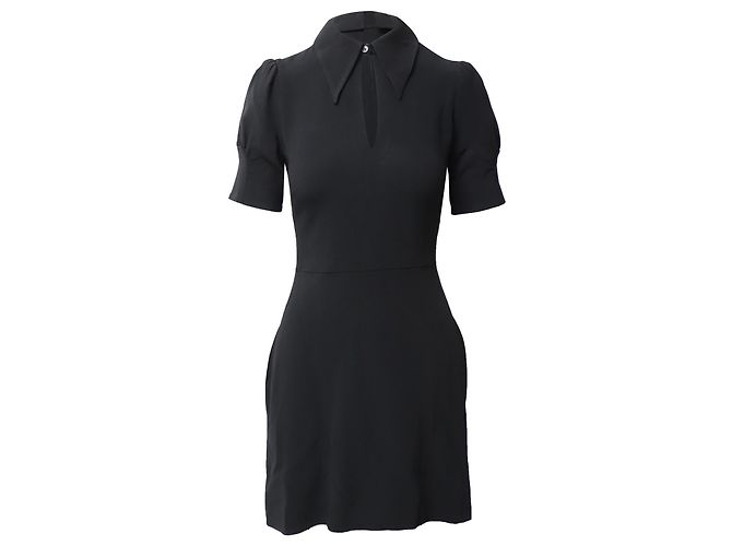 Stella Mc Cartney Mini abito Blair Keyhole in viscosa nera Stella McCartney Nero