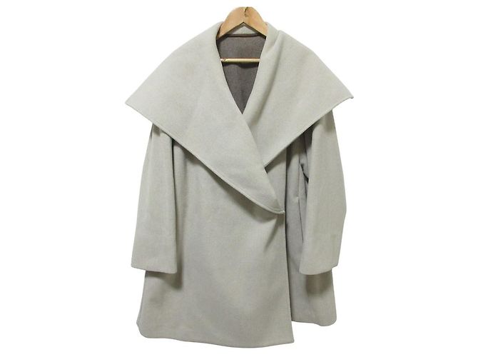 Autre Marque Abrigo pitchoune con gran cuello de chal Beige