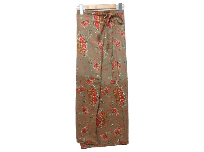 Autre Marque WONDERFUL WORLD Fruit Pattern Long Wrap Skirt