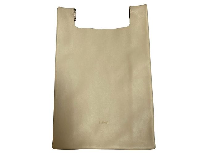 Autre Marque Bolsa de ombro e Tote Bag 2 em 1 de couro ORSETTO Bege