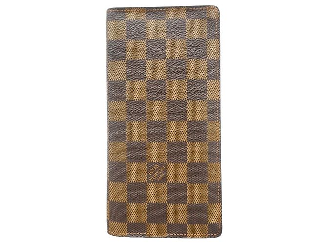 Louis Vuitton Damier Portefeuille Brazza Long Wallet Damier ebene
