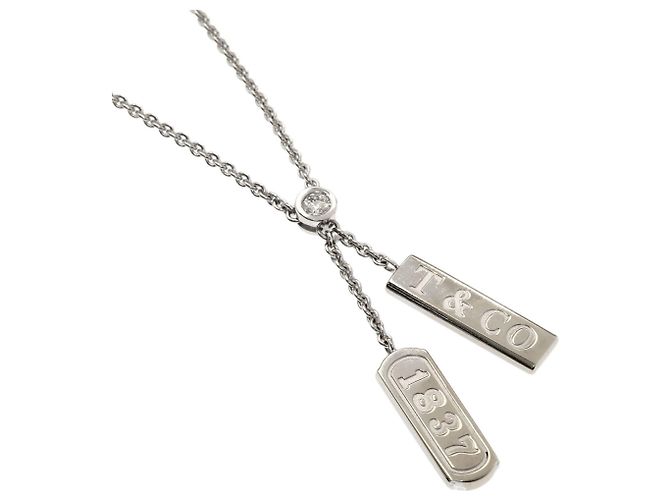 Collar Tiffany & Co. 1837 Double Bar 1P Diamond