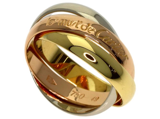 Anillo Trinity Cartier Oro Rosa Blanco y Amarillo 18K