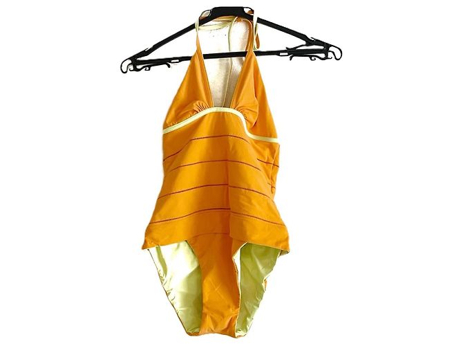 Maiô de Lycra laranja Fendi Verde claro