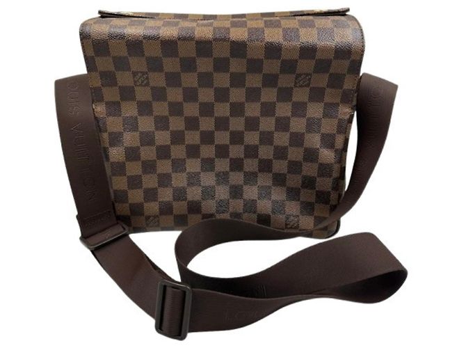 Borsa a tracolla Louis Vuitton Naviglio Damier Marrone