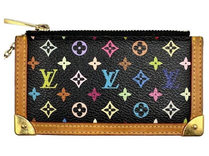 Louis Vuitton Pochette Clé Noir Monedero Negro