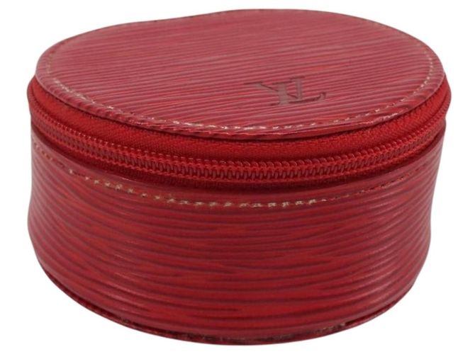 Louis Vuitton Astuccio Gioielli in pelle Epi Rosso
