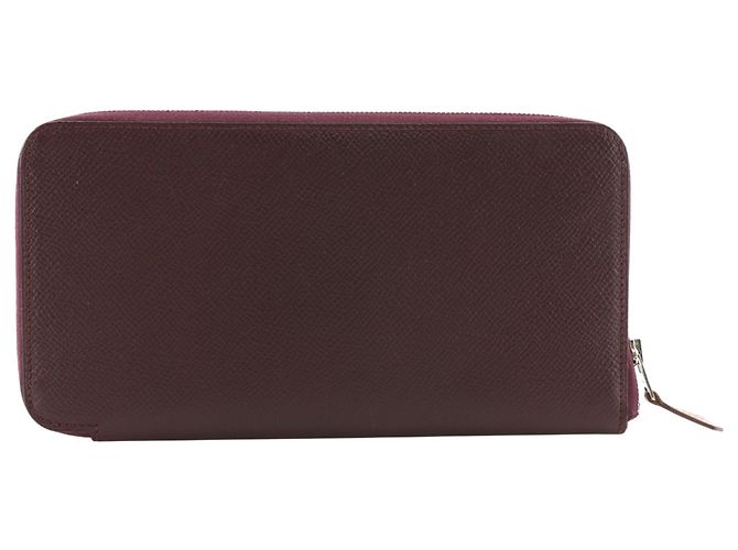 Hermès Cartera larga Azap Hermes Roja Burdeos