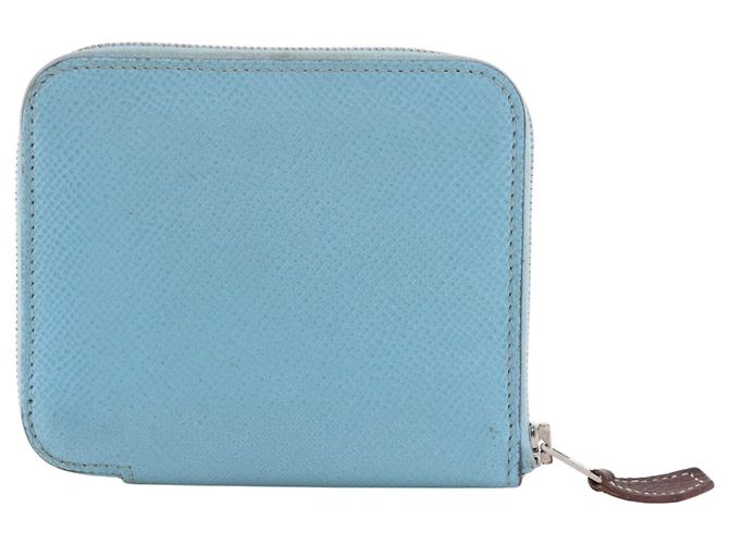 Hermès Hermes Azap Compact Silk Coin Case Light blue