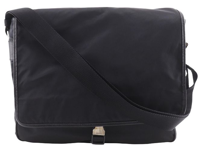Borsa a tracolla in nylon Prada V158 nero