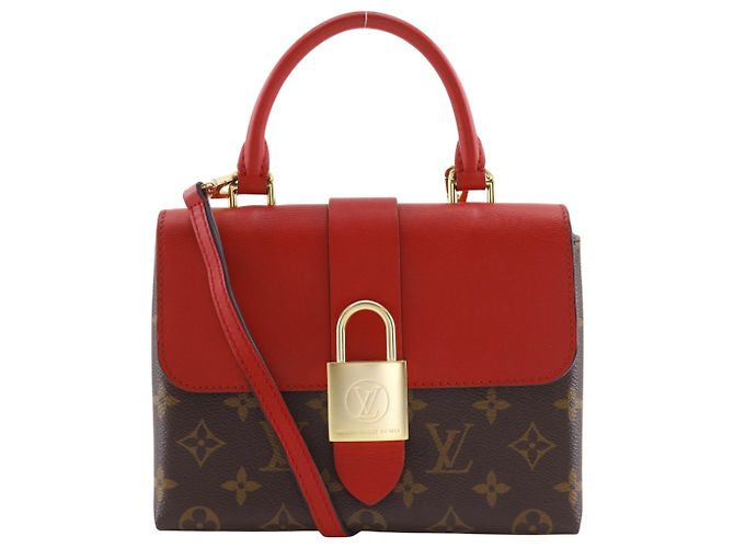 Louis Vuitton Rocky BB Handtasche Braun Rot Monogramm