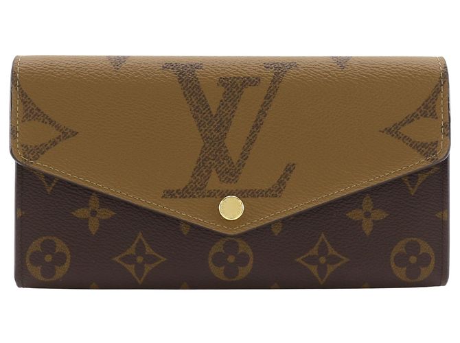 Cartera Sarah Long Louis Vuitton Castaño Monograma