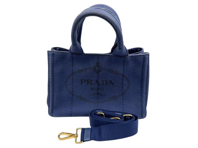 Prada Canapa Handtasche blau Canvas