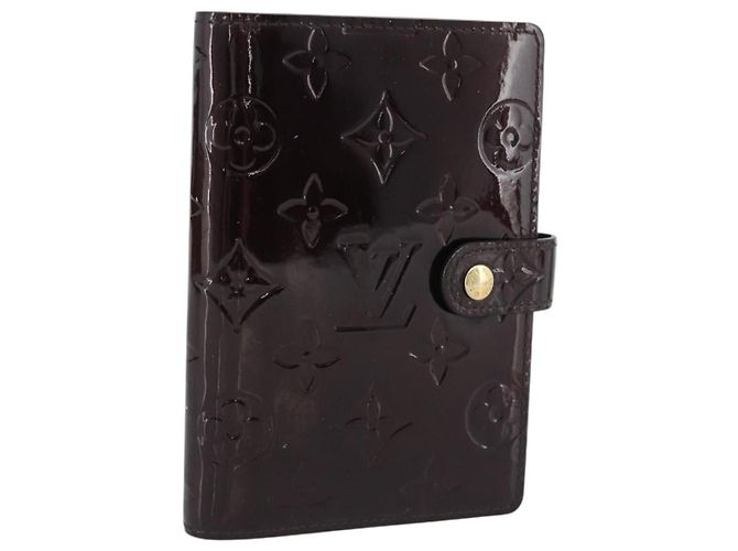 LOUIS VUITTON Monogram Vernis Agenda PM Amarante R21026 LV Auth BA14020 Dark red