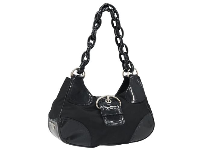 Borsa a Spalla PRADA Nylon Nero Auth ep4838