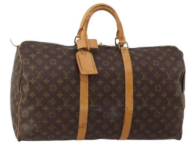 LOUIS VUITTON Bolsa Boston Monogram Keepall 50 M41426 LV Auth BA13665A Monograma