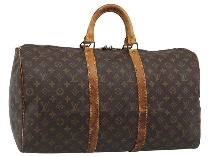 LOUIS VUITTON Bolso Boston Monogram Keepall 50 M41426 LV Auth 190842 Monograma