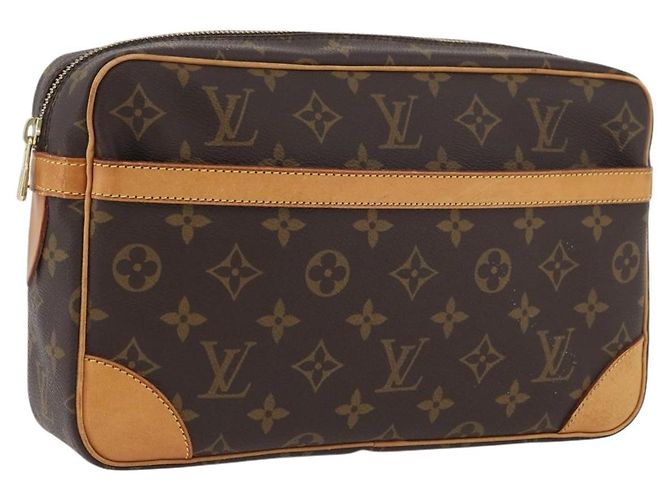 LOUIS VUITTON Monogram Compiegne 28 Clutch Bag M51845 LV Auth BSZ636