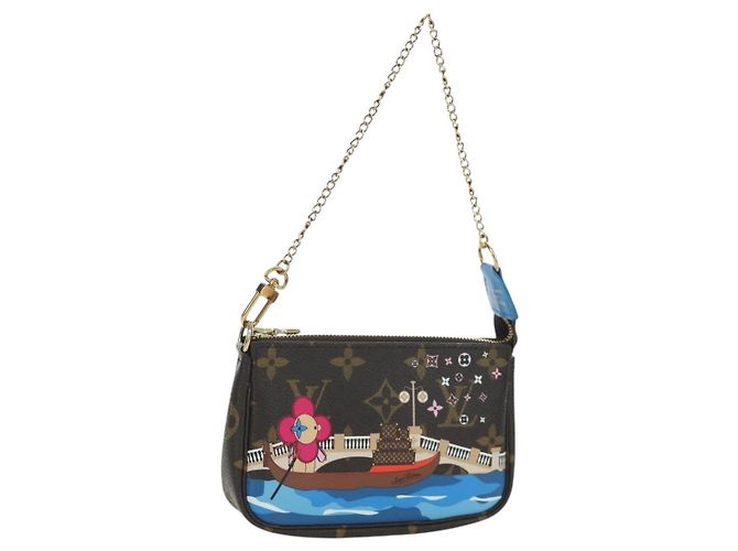 LOUIS VUITTON Monogram Vivienne Mini Pochette Accessoires M68489 Auth BSZ703SAM Monogramma