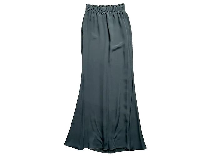 Gonna lunga Loewe in seta nera Nero