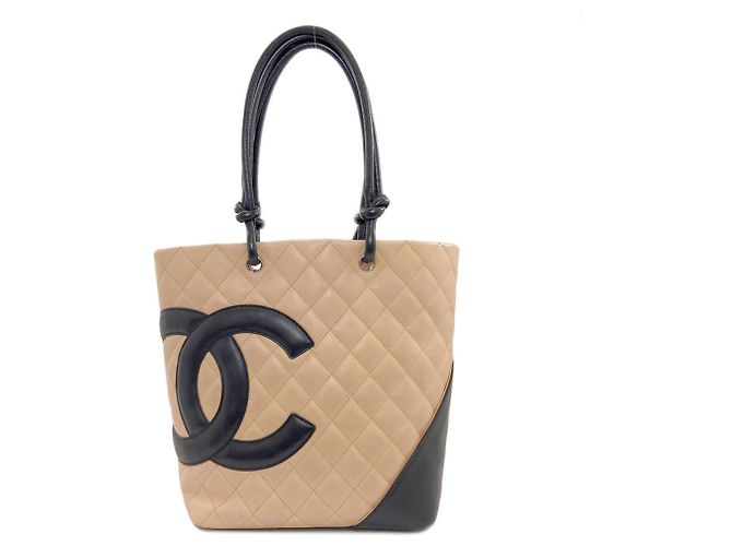 Sac cabas Chanel Cambon Line Noir Beige