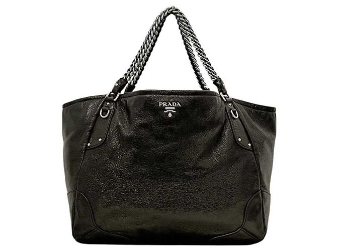 Tote Sac cabas Prada Chain marron