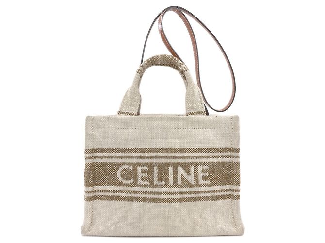 Céline Celine Small Cabas Thais Borsa 2-Way Beige