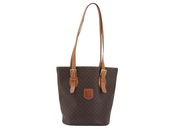 Céline Celine Vintage Macadam Canvas Marron