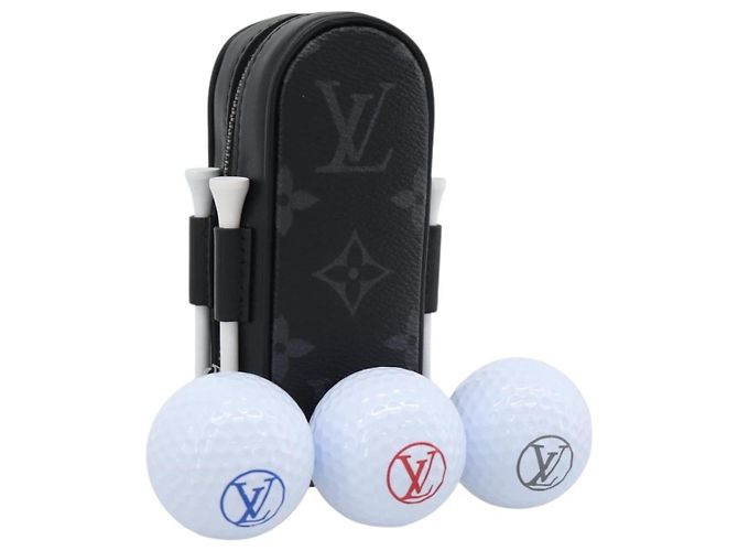 Estojo para bolas de golfe Louis Vuitton monogram Preto