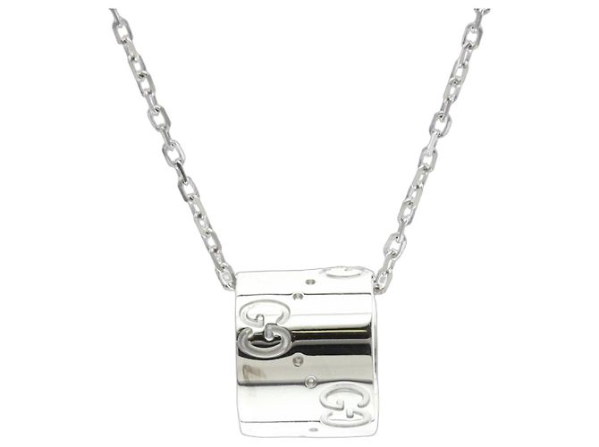 Collar Gucci Icon en oro blanco de 18K Plata